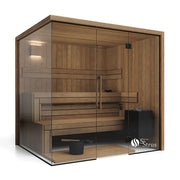 Savne Štrus Air Termo Premium Innensauna mit wärmbehandeltem Holz, Glastür und Holzbänken