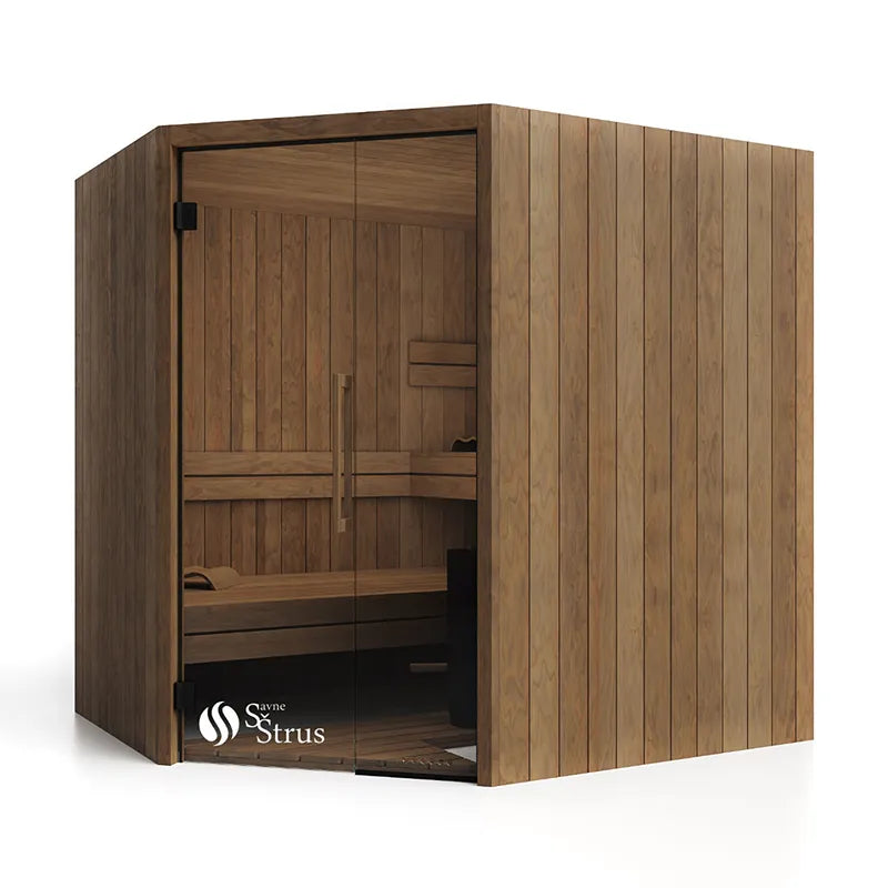 Savne Štrus Air Termo Premium Innensauna - Wärmbehandeltes Holz mit Glastür und Holzbänken