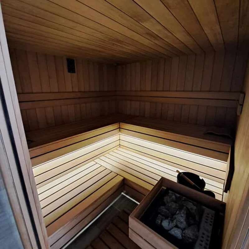 Savne Štrus Air Termo Premium Innensauna - Wärmbehandeltes Holz mit Holzbänken und Saunaofen
