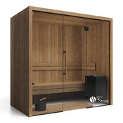 Savne Štrus Air Termo Premium Innensauna - Wärmbehandeltes Holz mit Glastür, Holzbänken und Saunaofen