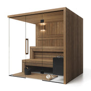 Savne Štrus Air Termo Premium Innensauna mit wärmbehandeltem Holz, Glastür und Holzbänken