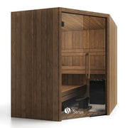 Savne Štrus Air Termo Premium Innensauna - Wärmbehandeltes Holz mit Glasfront, Holzbänken und Saunaofen