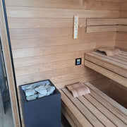 Savne Štrus Air Termo Premium Innensauna - Wärmbehandeltes Holz mit Holzbänken, Saunaofen und Thermometer
