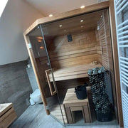 Savne Štrus Air Termo Premium Innensauna - Wärmbehandeltes Holz mit Glastür, Holzbänken und LED-Beleuchtung
