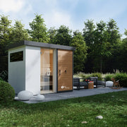 Savne Štrus Gartensauna Garden – Finnisch/BIO Sauna im Garten mit Holzverkleidung und moderner Architektur