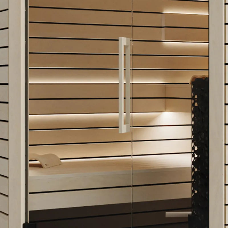 Savne Štrus Pure Innensauna - Minimalistisches Design 21×90mm mit Glastür und Holzbänken