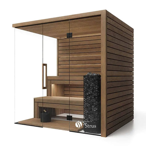Savne Štrus Termo Pure Innensauna - Wärmebehandeltes Holz mit Glastür, Holzbänken und Saunaofen