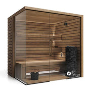 Savne Štrus Termo Pure Innensauna mit wärmebehandeltem Holz, Glastür und Holzbänken
