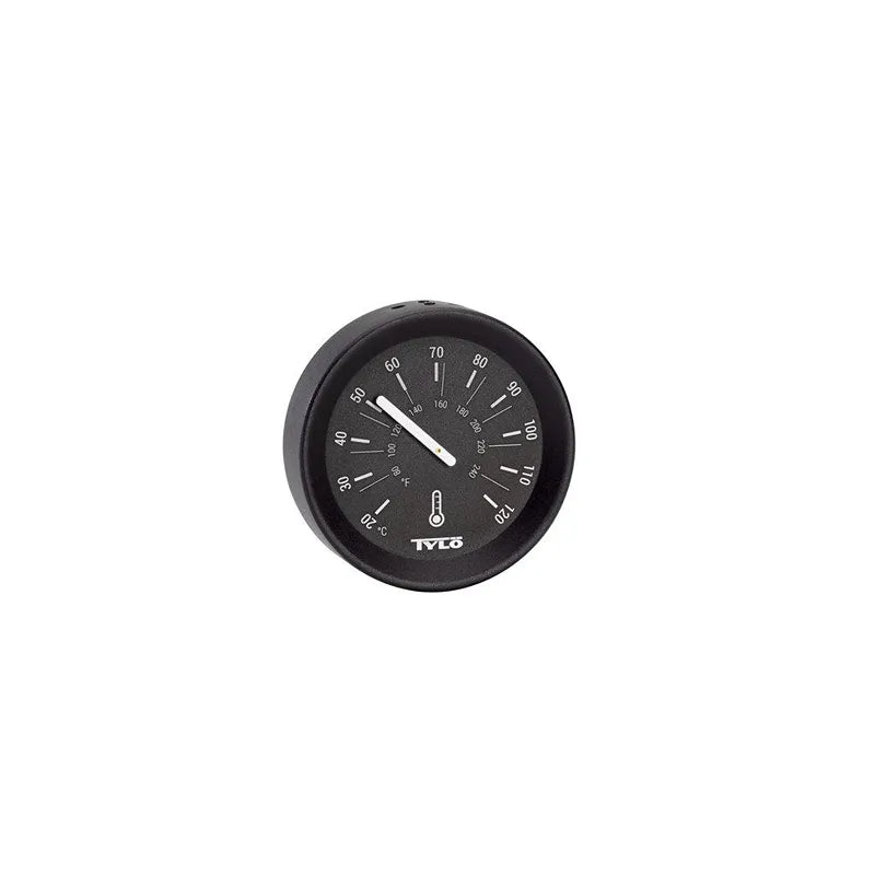 Tylö Brilliant Sauna-Set Eimer & Kelle Schwarz - Sauna-Thermometer mit schwarzem Kunststoffgehäuse und Temperaturskala