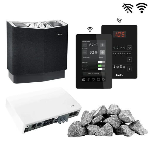 Tylö Sense Commercial Saunaofen mit externer Steuerung, Heizelement und Saunasteinen – Gewerbeofen 10–20 kW