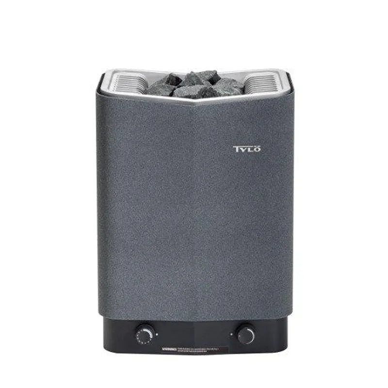 Tylö Sense Sport Saunaofen 6/8 kW mit integrierter Steuerung und Saunasteinen, grauer Korpus