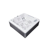 Wellis Atlas Life Premium Whirlpool von oben, 6 Sitze mit 43 Massagejets und Steuerungselemente