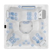 Wellis Atlas Life Whirlpool Draufsicht mit 43 Jets und 6 Sitzplätzen