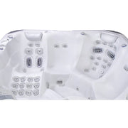Wellis Everest Life Premium Whirlpool Draufsicht mit 5 Sitzplätzen, 68 Jets und Bedienelemente