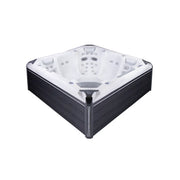 Wellis Everest Life Premium Whirlpool mit 5 Sitzen, 68 Jets, weißes Innenbecken, schwarze Außenwand