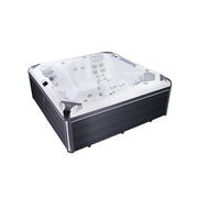 Wellis Everest Life Premium Whirlpool mit 5 Sitzplätzen, 68 Jets und weißem Innenraum, schwarzem Außenpaneel