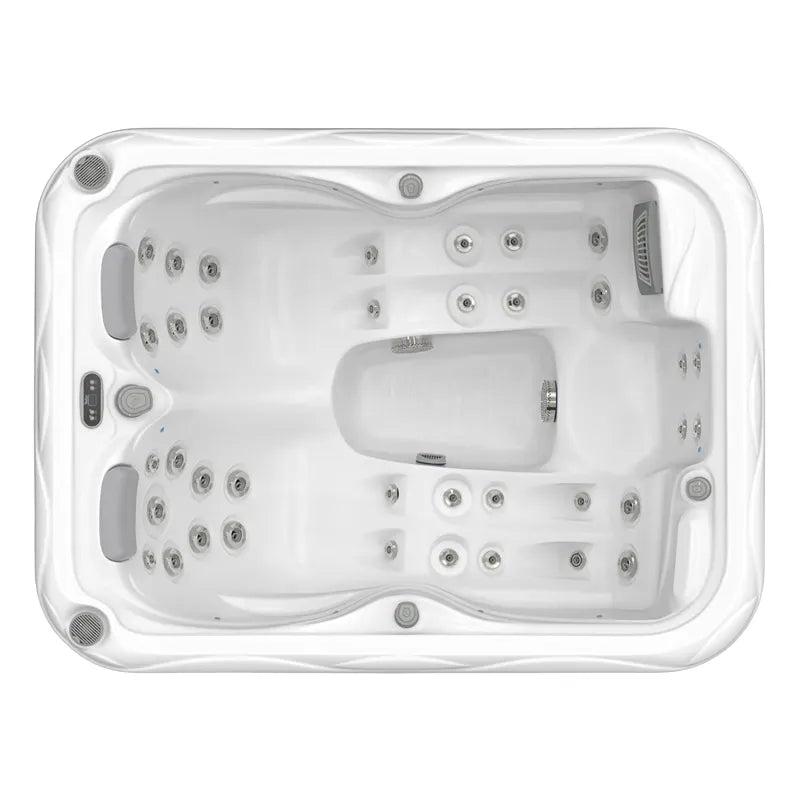 Wellis Firenze Life Premium hot tub from above with massage jets and seating for 3 people