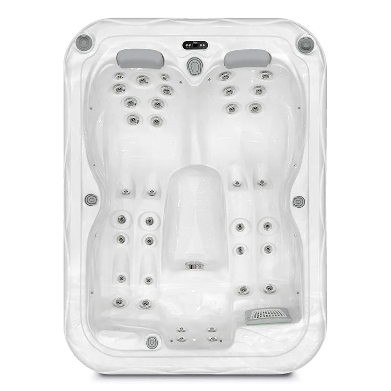Wellis Firenze Life Premium-Whirlpool von oben mit Massagedüsen und Steuerung