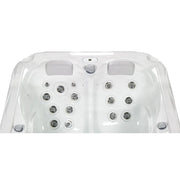Wellis Firenze Life Whirlpool Draufsicht mit Massagedüsen und Bedienfeld