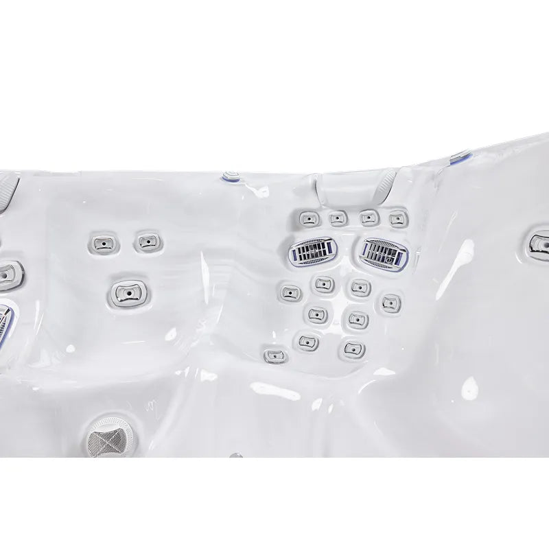 Wellis Kilimanjaro Life Premium Whirlpool Draufsicht mit 59 Jets und Massagedüsen