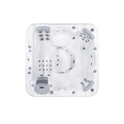 Wellis Lugano Life Premium-Whirlpool mit Massagedüsen und Sitzplätzen von oben
