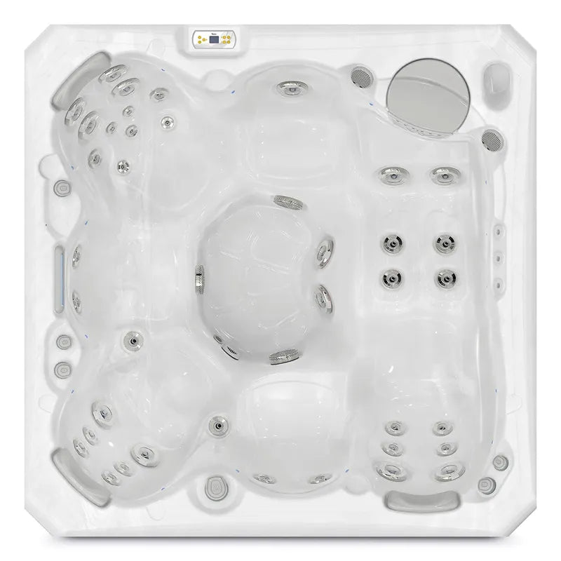 Wellis Malaga Life Premium-Whirlpool von oben, weiße Wanne mit Düsen und Steuerung