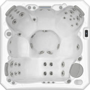 Wellis Malaga Life Premium-Whirlpool von oben mit Massagedüsen und Bedienfeld