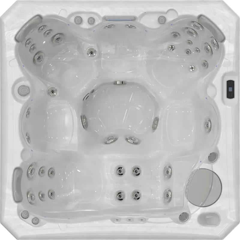 Wellis Malaga Life Premium-Whirlpool von oben mit Düsensystem und Steuerung