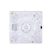 Wellis Mandala Life Premium Whirlpool von oben mit 7 Sitzplätzen, 46 Jets und Massagedüsen