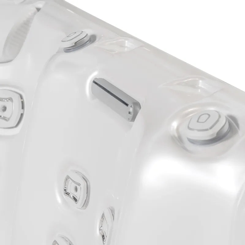 Wellis Mandala Life Whirlpool Steuerungselemente und Jets - Nahaufnahme der Bedienelemente und Düsen