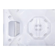 Wellis Mandala Life Premium Whirlpool Draufsicht mit 7 Sitzen, Jet-Düsen und Kontrollpanel