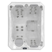 Wellis Manhattan Life Premium-Whirlpool Draufsicht mit Düsen und Sitzplätzen für 3 Personen