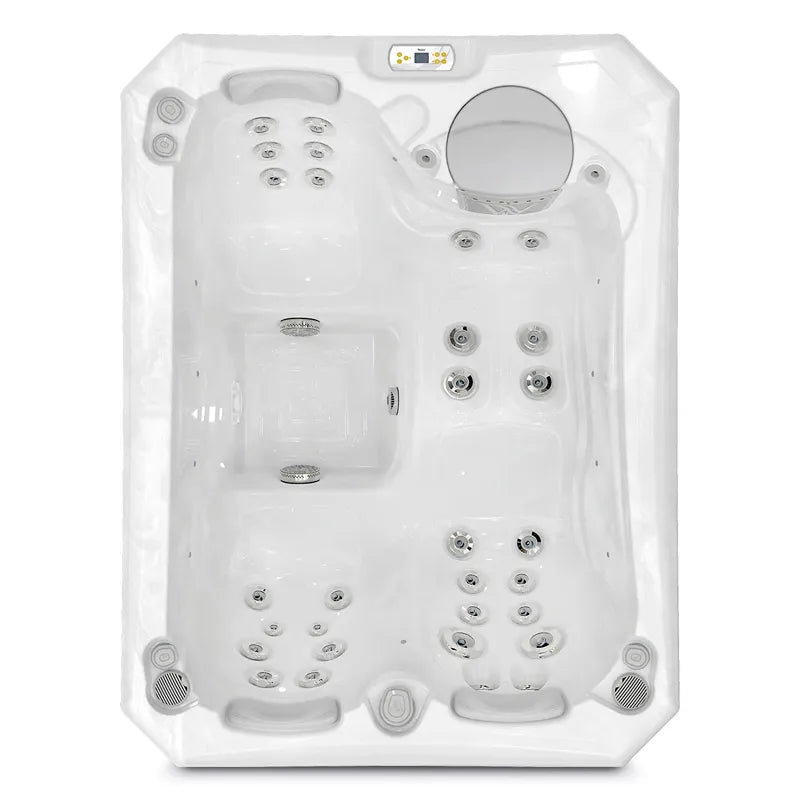 Wellis Manhattan Life Premium-Whirlpool Draufsicht mit Düsen und digitaler Steuerung
