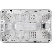 Wellis Olympus Life Premium Whirlpool Draufsicht mit 88 Jets, 9 Sitzbereichen und Massagedüsen