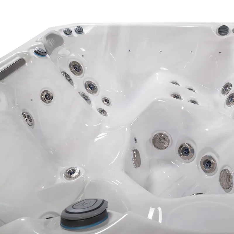 Wellis Palermo Life Premium-Whirlpool mit mehreren Massagedüsen und Luftdüsen von oben