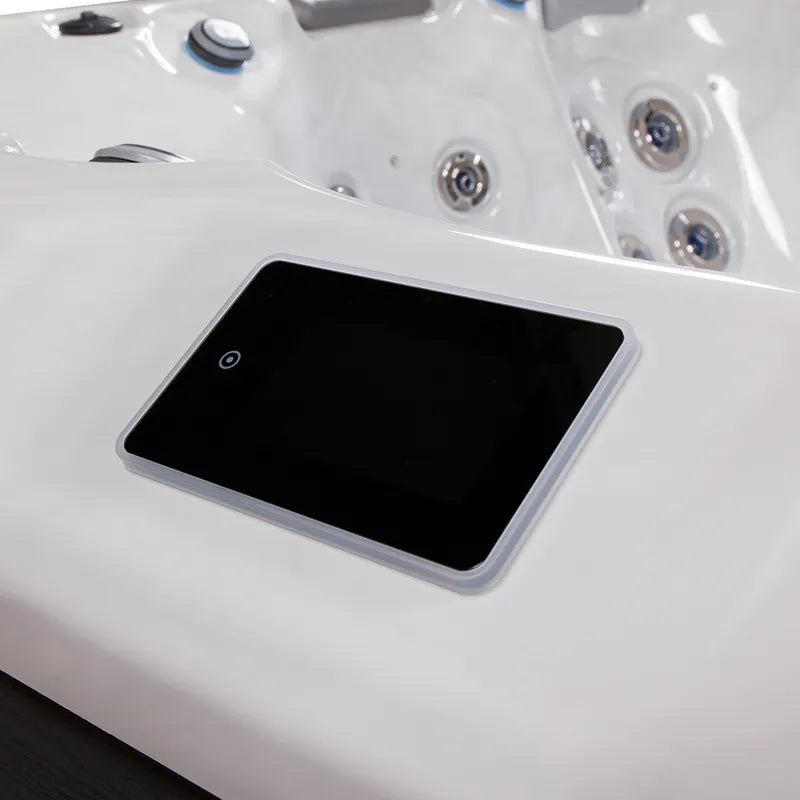 Wellis Palermo Life Whirlpool Bedienfeld mit Touch-Display und Massagedüsen-Kontrollen