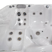 Wellis Palermo Life Premium-Whirlpool Draufsicht mit Düsensystem und Steuerungselementen