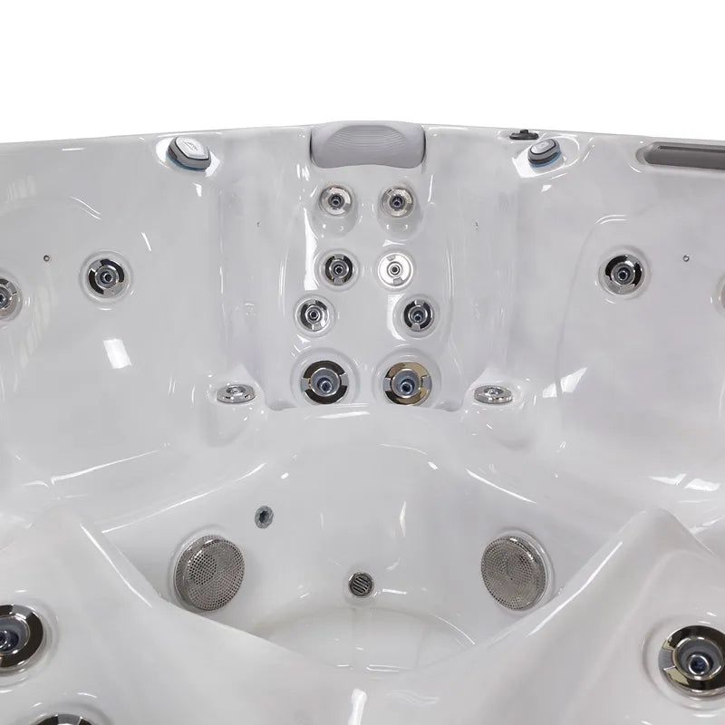 Wellis Palermo Life Premium-Whirlpool von oben mit Düsensystem, Kopfstütze und Massagedüsen