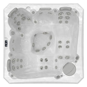 Wellis Palermo Life Premium-Whirlpool von oben mit Massagedüsen und Sitzplätzen für 5 Personen