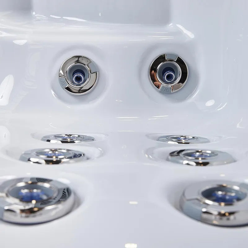 Wellis Prague Life Whirlpool Düsen und Steuerungsventile Nahaufnahme