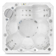 Wellis Prague Life Premium-Whirlpool von oben, weiße Wanne mit Massagedüsen und Steuereinheit