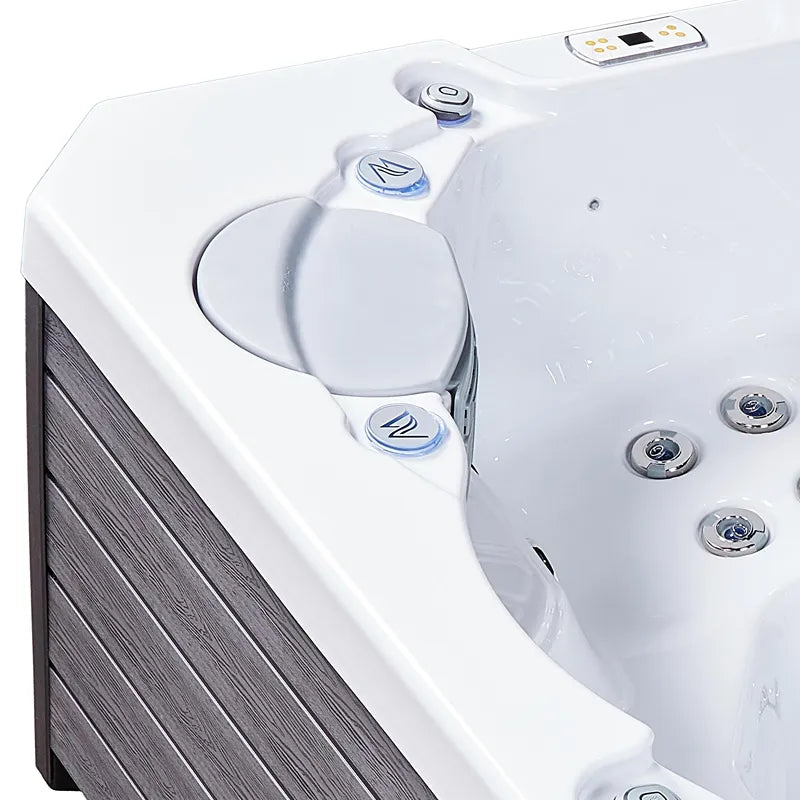 Wellis Prague Life Whirlpool Steuerung mit Düsen und Bedienfeld Nahaufnahme