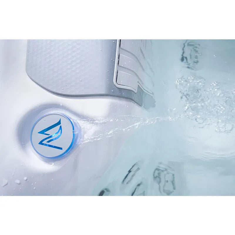 Wellis Teide Life Hot Tub with active jets and bubbling water, Wellis logo visible