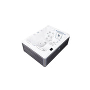 Wellis Teide Life Premium Whirlpool von oben mit weißem Becken, 3 Sitzbereichen, 32 Düsen und digitaler Steuerung