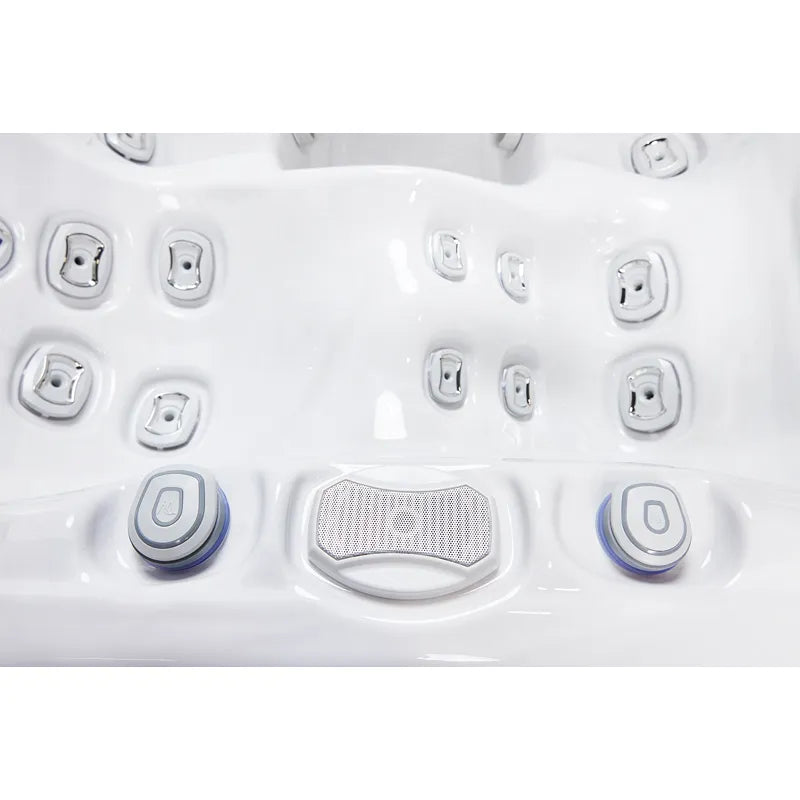 Wellis Teide Life Whirlpool von oben mit 32 Jets, Massagedüsen und Bedienfeld