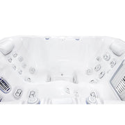 Wellis Teide Life Whirlpool von oben mit 32 Jets, 3 Sitzbereichen und Massagedüsen