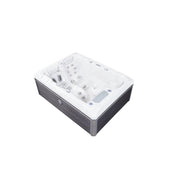 Wellis Teide Life Premium Whirlpool von oben, 3 Sitze mit 32 Massagejets und Bedienfeld