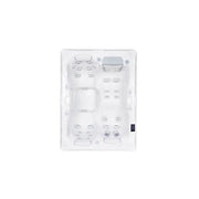 Wellis Teide Life Premium Whirlpool Draufsicht mit 32 Jets und 3 Sitzbereichen
