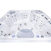 Wellis Vienna Life Premium-Whirlpool mit Massagedüsen und Bedienelemente von oben
