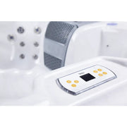 Wellis Vienna Life Whirlpool Bedienfeld mit Display und goldfarbenen Tasten